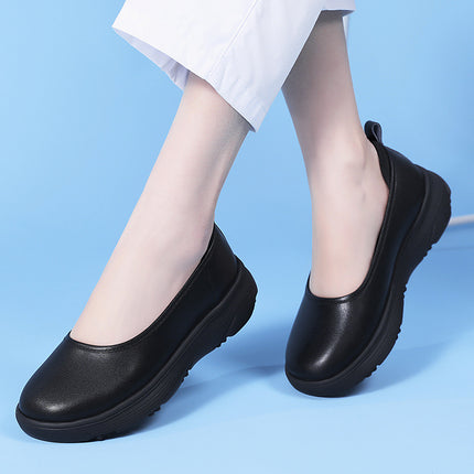 Ready Stock Nurse Shoes for Women, Summer Soft-Soled Breathable Slip-Ons That Don'T Tire Your Feet, Hospital Work Shoes, Black, Wholesale, Cross-Border Shipping