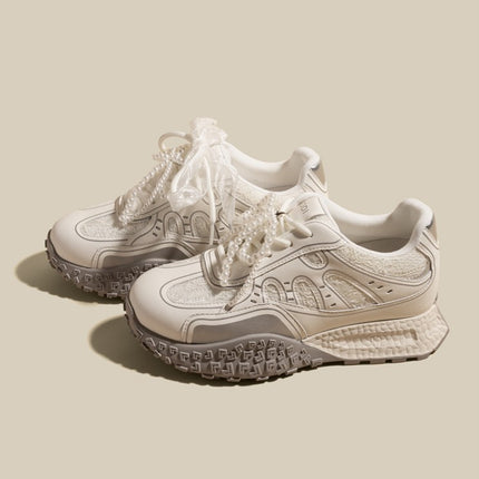 7cm Height-Increasing Silver German Training Shoes for Women, 2026 Spring Sports Shoes, Women's Thick-Soled Casual Versatile Forrest Gump Shoes