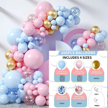 Cross-Border Amazon Balloon Chain Set Pink Opening Balloon Arch Garland Birthday Wedding Party Decoration