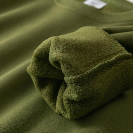Acura Green 400g Heavy Loose Casual Velvet Jacket Solid Color Simple Thick Quality Turtlenose Wear