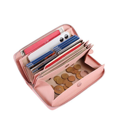 Accordion Card Holder Coin Purse Large Capacity Clutch Anti-Theft First Layer Cowhide Multi-Functional Japanese-Style Card Slot