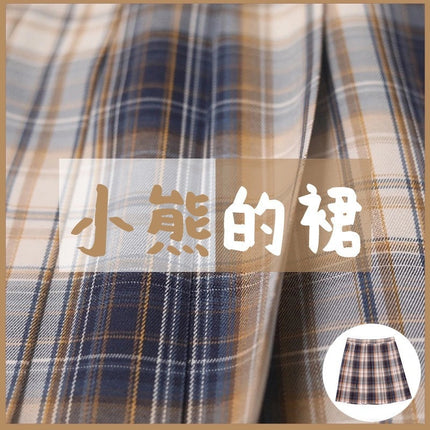 Forest Letter Jk Skirt Japanese Style Preppy Style High Waist Short Skirt Pleated Skirt Half Skirt