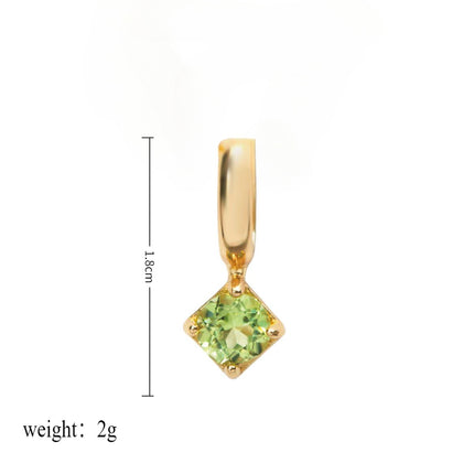 European and American Fashion Free Assembly DIY Accessories Twelve Birthstones December Birthstone Pendant Colorful Zircon Color Retention