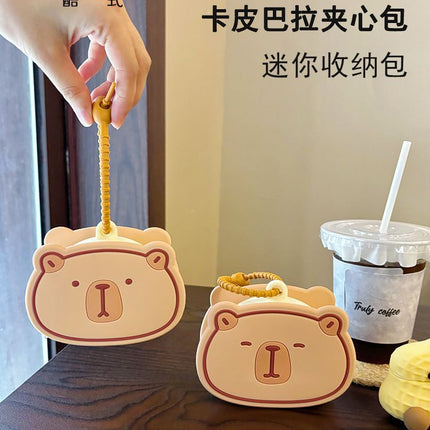 New Kapibala Vegetable Coin Purse Earphones Mini Storage Small Wallet Children's Cartoon Creative Bag Pendant
