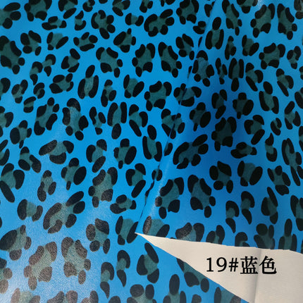 Pu Leopard Print Leather Fabric Anime DIY Imitation Cotton Velvet Base Printed Crafts Home Furniture Artificial Leather Bags