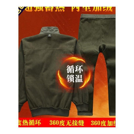 Outdoor Tooling Cold Storage Overalls Men's Suit Winter Velvet Thickened Cold-proof Warm Welder Wear-resistant Tooling