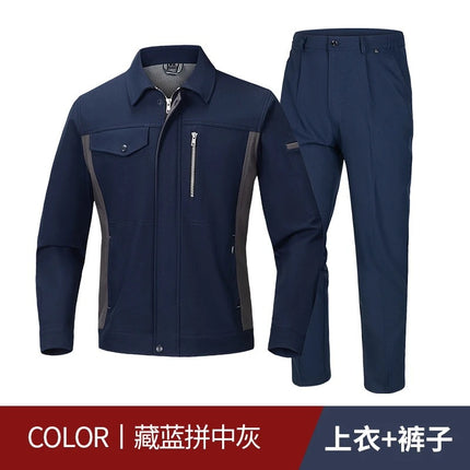 Spring and Autumn Work Clothes Season Anti-Static Suits for Men and Women Auto Repair Wear-Resistant Work Clothes Gas Station Labor Protection Clothes Work Clothes Professional