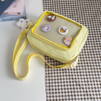 Japanese Girl Ins Transparent Pain Bag Snack Shoulder Crossbody Bag Women's All-match Casual Mobile Phone Small Bag