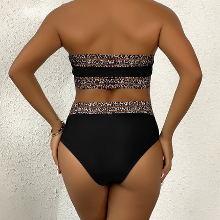 2025 Cross-border New Bikini AliExpress Tube Top Split Swimsuit Sexy Fashion Swimsuit Two-piece Bikini