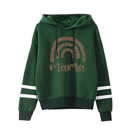 Amazon AliExpress ebay cross-border rainbow leopard print mama print parallel bars hoodie women's autumn and winter