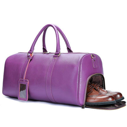 Crazy Horse Leather European and American Retro Men's Casual Travel Bag Genuine Leather Large Capacity Portable Crossbody Bag Advanced Travel Bag