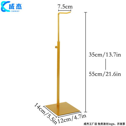 Cross-border Source Stainless Steel Display Hanging Bag Display Rack Women's Bag Rack Support Bag Rack Floor Adjustable Bag Rack