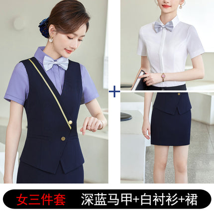 Bar KTV Western restaurant work wear slim vest suit women's new hotel front desk waiter work clothes men