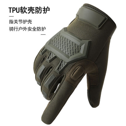 Tactical Gloves Men's Outdoor Rock Climbing Sports Training Protective Motorcycle Anti-slip Touch Screen Cross-border Riding Gloves Men