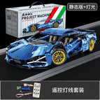 1:14 electroplated blue supercar [static version + remote control lighting]