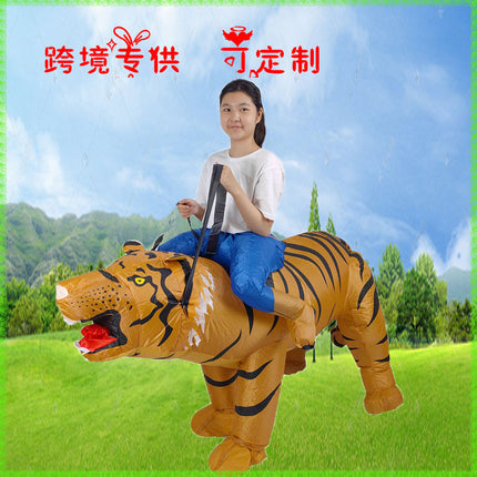 Cross-Border Trade Halloween Costume Party Props Riding Animal Cute Horse Inflatable Costume Theme Party