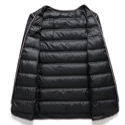 Winter New Men's Woolen Outwear Mid-Length Fur Collar down Removable Liner Two-Wear Woolen Outwear Men's Outwear