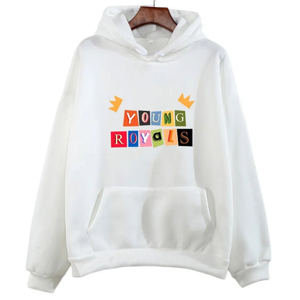 Printed Hoodies for Men and Women, Fleece Sweatshirts, Soft and Plaid Pullover, Loose Warm Hoodies