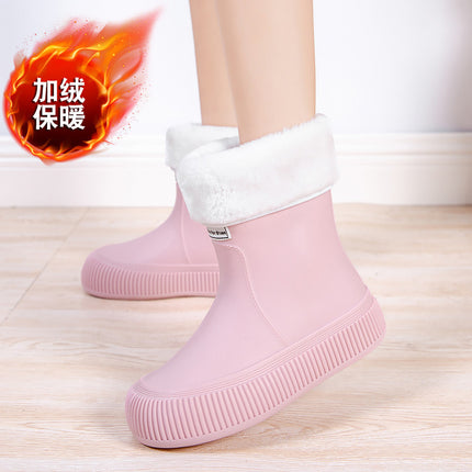 Cross-Border 2024 New Version of Rain Boots for Women, Fashionable and Versatile Rain Boots, Waterproof, Non-Slip, Comfortable and Wear-Resistant, Women's Water Shoes for Camping