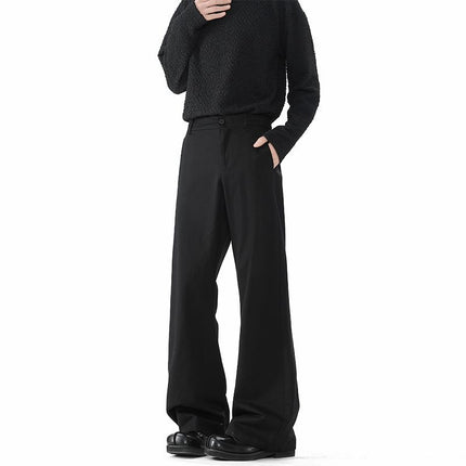 American-Style Cleanfit Black Flared Jeans for Men, Autumn and Winter New Trendy Brand, Stylish Versatile Slimming Floor-Length Pants