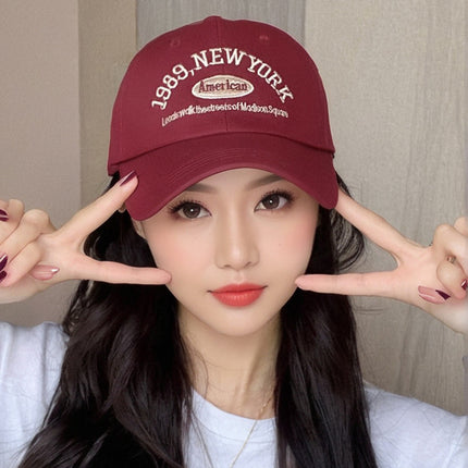Hat men and women Korean tide letter embroidery baseball cap fashion Joker cap spring and summer travel sun hat wholesale