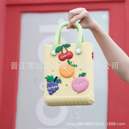 New Satchel Hot-Selling Silicone Hole Bag Cute Ins Style Mobile Phone Hole Bag DIY Decorative Piece Silicone Bag