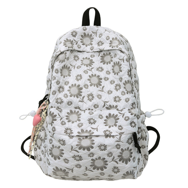 High-Looking Small Floral Schoolbag Handbag Junior High School Student High School Student College Student Backpack Japanese Simple Backpack
