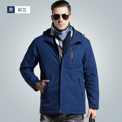 Cross-Border Smart Heating Clothing, New Fashion Couple Cotton Clothing, Men's Waterproof Clothing, Windproof and Warm Mountaineering Clothing