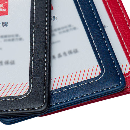 New Leather Pu Badge Lanyard Id Card Holder Work Badge Business Bus Student Id Card Access Control Meal Card Holder