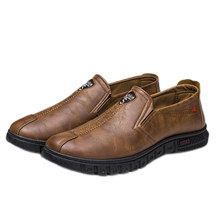 Men's Shoes 2026 New Business Casual Shoes British Style Slip-On Men's Casual Korean Style Breathable Leather Shoes with a High-End Feel