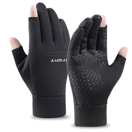 Outdoor Warm Gloves for Autumn and Winter Cycling Sports Windproof and Waterproof Full-Finger Cold-Proof and Anti-Slip Touch Screen Cycling Gloves