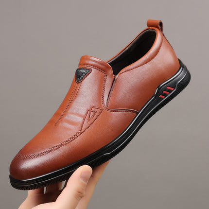 Summer Leather Shoes for Men, Casual Hollow Breathable Clogs, Soft Sole, Soft Mesh Shoes, Foreign Style Men's Shoes, Drop Shipping