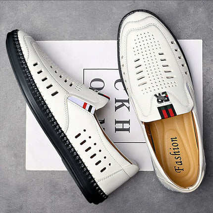 [Deodorant and Anti-Slip] Men's Sandals New Summer Genuine Leather Sandals for Middle-Aged and Elderly Dads Casual Outer Wear Anti-Slip Trendy