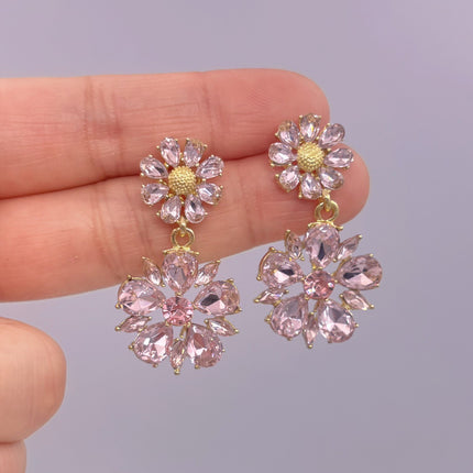 [special clearance] European and American personality silver needle diamond tassel love earrings fashion crystal flower rabbit earrings