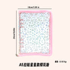 A5 Zipper Star Sakura Powder