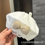Bow beret-white / 3-48 months