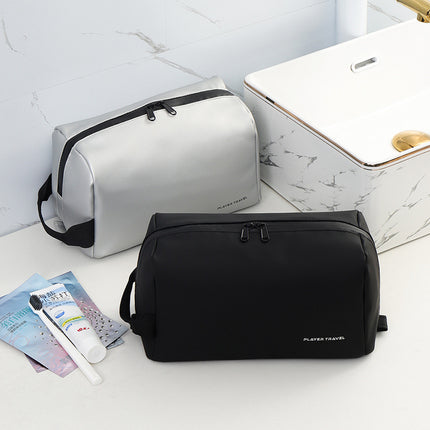 Leather Swimming Storage Bag Wet and Dry Separate Bag Men's Waterproof Portable Double-Layer Handbag Storage Bag Swimming Equipment