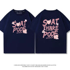 Navy blue (pink sat hearts on front and back) / S (recommended to wear 37.5-50kg years old)