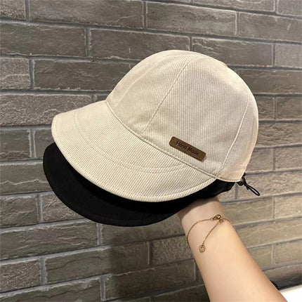 Spring and Summer Celebrity Style High-Value Sun Protection Hat for Women, Adjustable Drawstring, Versatile Face-Covering, Trendy Small-Face Fisherman Hat