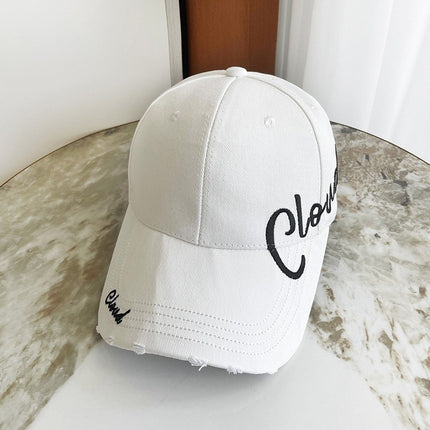 Designer Baseball Cap Versatile Romantic Casual Hat Face-Slimming Duckbill Cap Stylish Couple Unisex
