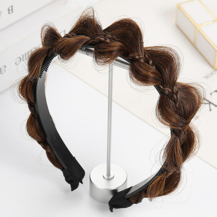 Hair Accessory Fishbone Braid Headband Wig Braided Hair Flower Style Twist Braid Hairband Hair Accessory Hair Tie Handmade