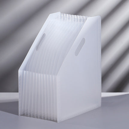 Desktop vertical oblique organ bag a4 multi-layer retractable organ folder student examination paper storage rack wholesale