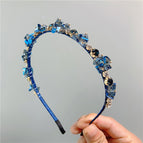Navy blue crystal headband