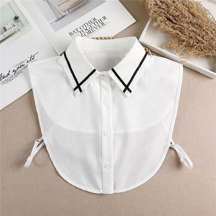 Plaid False Collar Children's Autumn and Winter All-match Decorative Collar Shirt Collar Decorative Collar with Sweater Casual False Collar