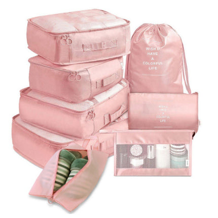 Travel storage bag eight-piece cross-border e-commerce multi-functional travel storage suit waterproof packing portable organizing bag