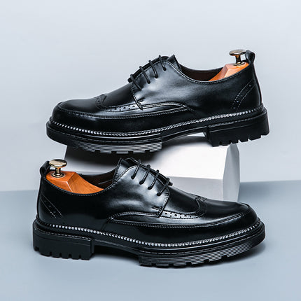 Men's Business Leather Shoes Cross-Border Foreign Trade New Trendy Men's Casual Leather Shoes Fashionable Retro British Style Groom's Shoes
