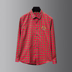 Red plaid721271Embroidered wheat ear ga / 48 (55-67.5kg )