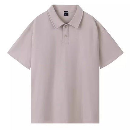 260 grams of heavy 32 double yarn cotton fashion lapel short sleeve POLO shirt men's and women's street trend can be customized