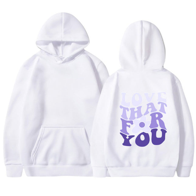 2024 Export Popular Sweatshirt Spring and Autum Men's and Women's Hooded Sweatshirt Flower Print Casual Hoodie Independent Station