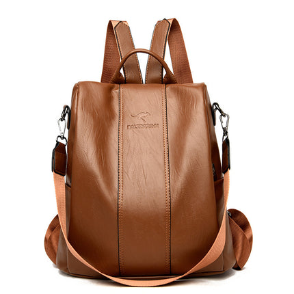 Backpack New Anti-theft Women's Backpack Korean Style Simple All-match Shoulder Bag Fashionable Elegant Student Backpack